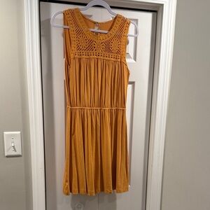 Loft Sleeveless Mustard Yellow Dress